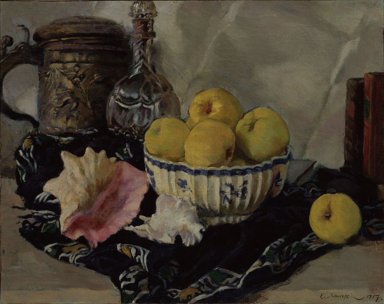 Naturaleza muerta. Concha y manzanas, 1917 de Lanceray