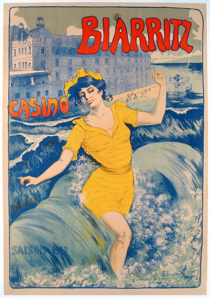 Cartel del Casino de Biarritz de Larramet Larramet
