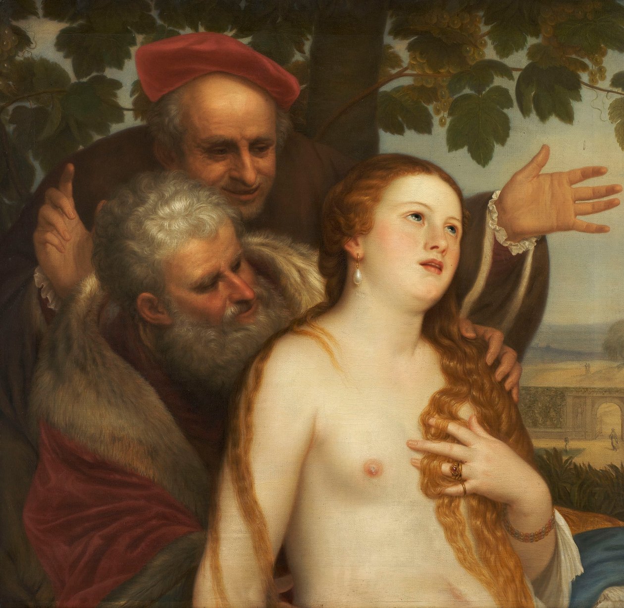 Copia de Susana en su baño de Tiziano de Lars Hansen