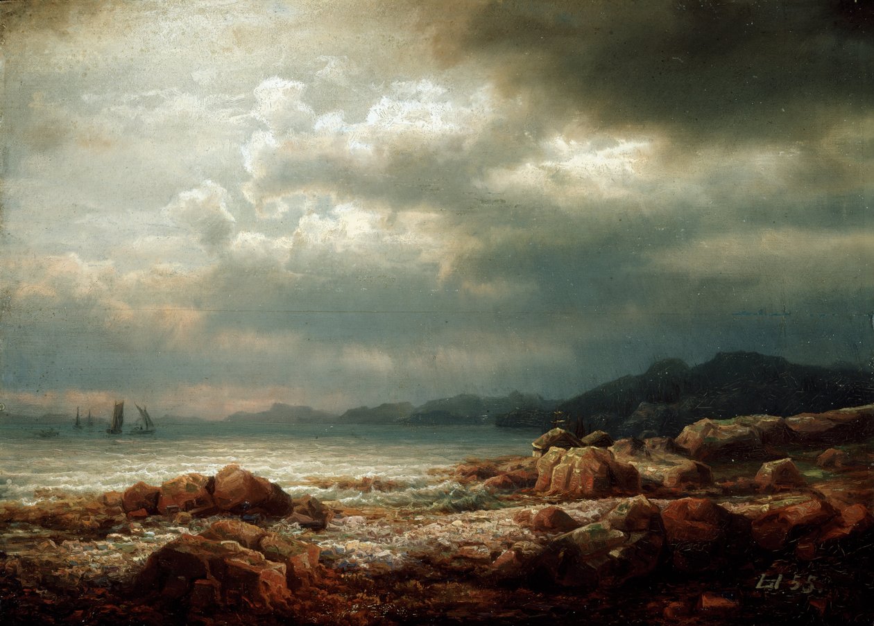 Paisaje costero de Lars Hertervig