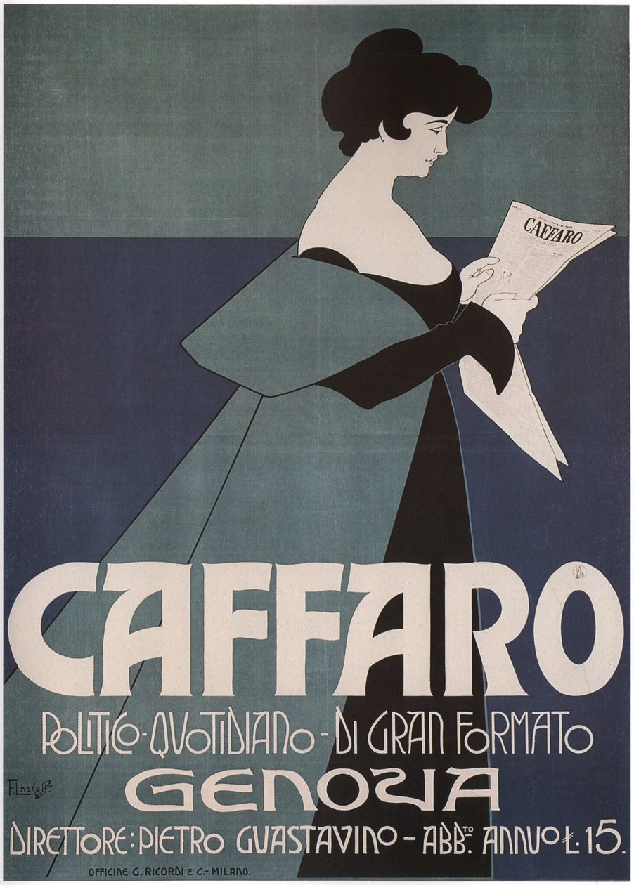 Periódico Caffaro de Génova, 1901 de Laskowski