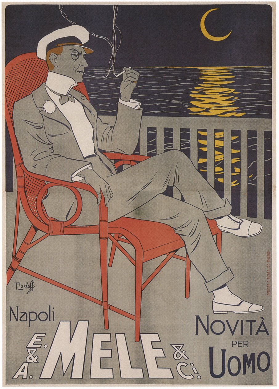 E.& A. Mele Ci., Nápoles. El hombre nuevo, 1900 de Laskowski
