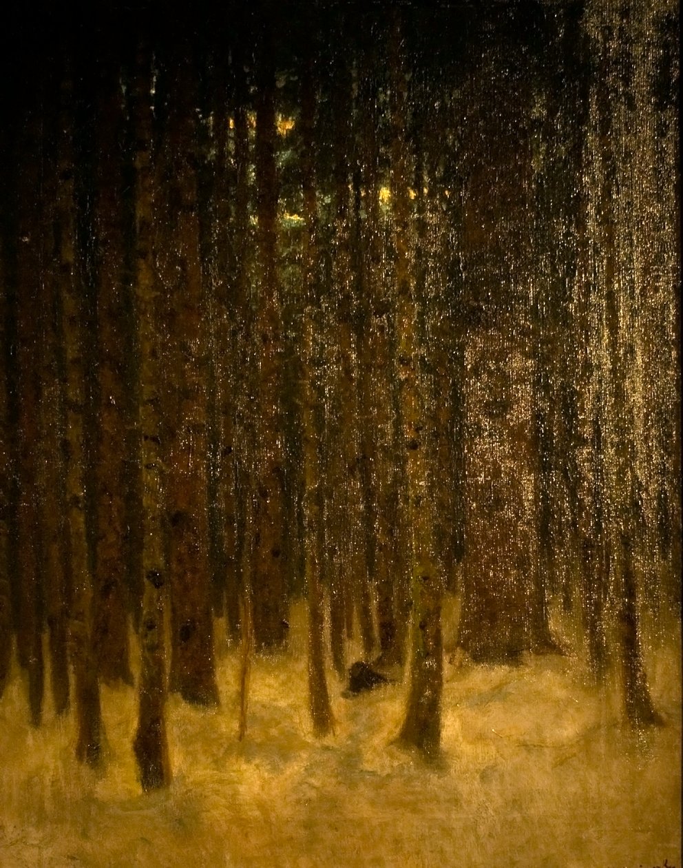 Bosque en invierno de Laszlo Mednyanszky