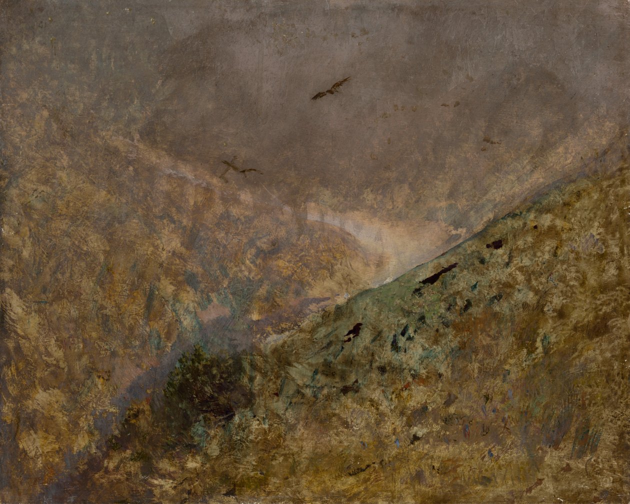 Valle con Aves de Presa de Laszlo Mednyanszky