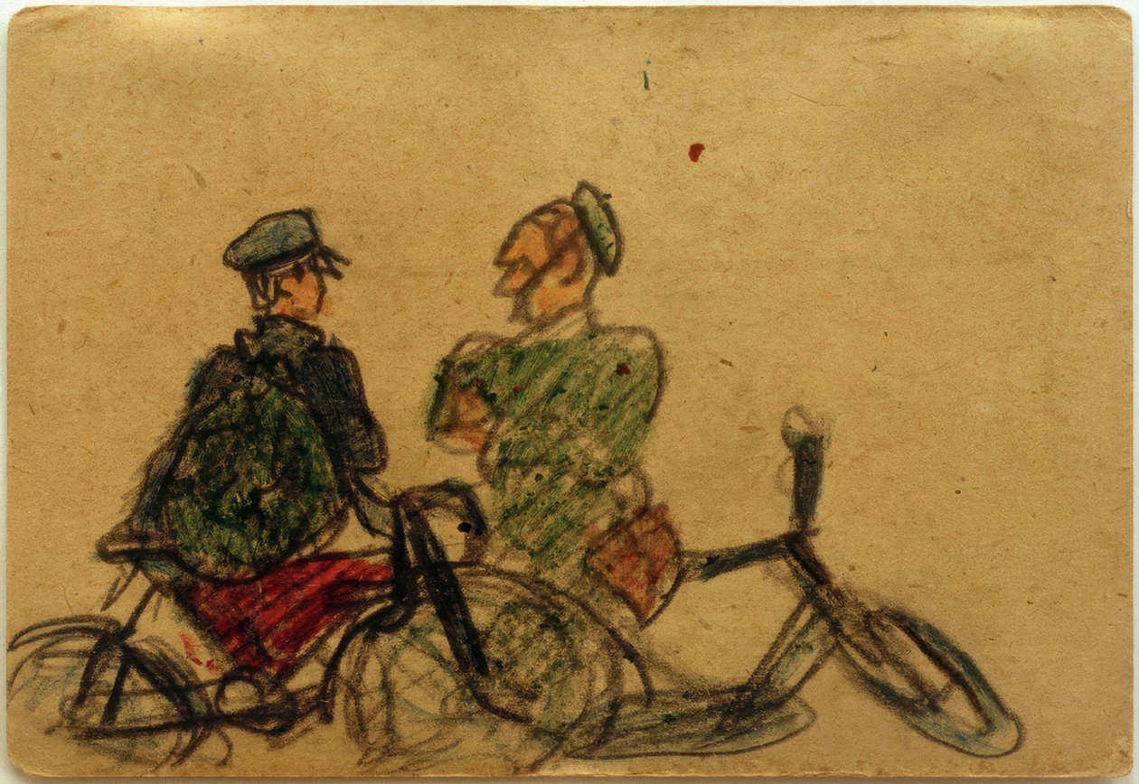 Sin título (Ciclistas conversando) de Laszlo Moholy Nagy
