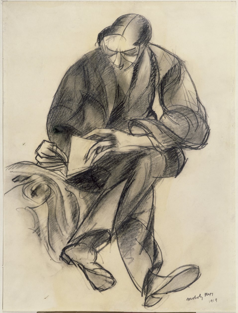 Figura Sentada Leyendo de Laszlo Moholy Nagy
