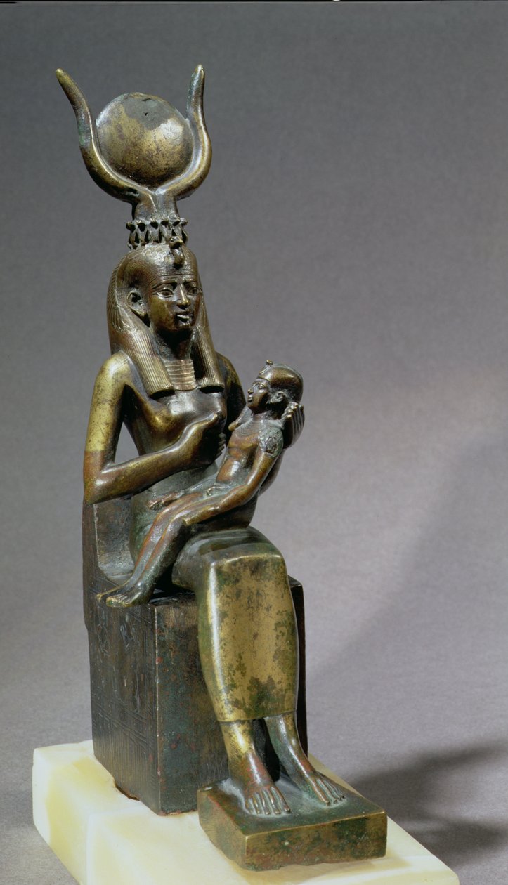 Estatuilla de la diosa Isis y el niño Horus de Late Period Egyptian