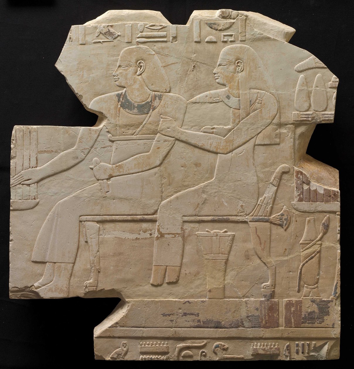 Pareja sentada: Ancestros de Mentuemhat, c.667-647 a.C. de Late Period Egyptian