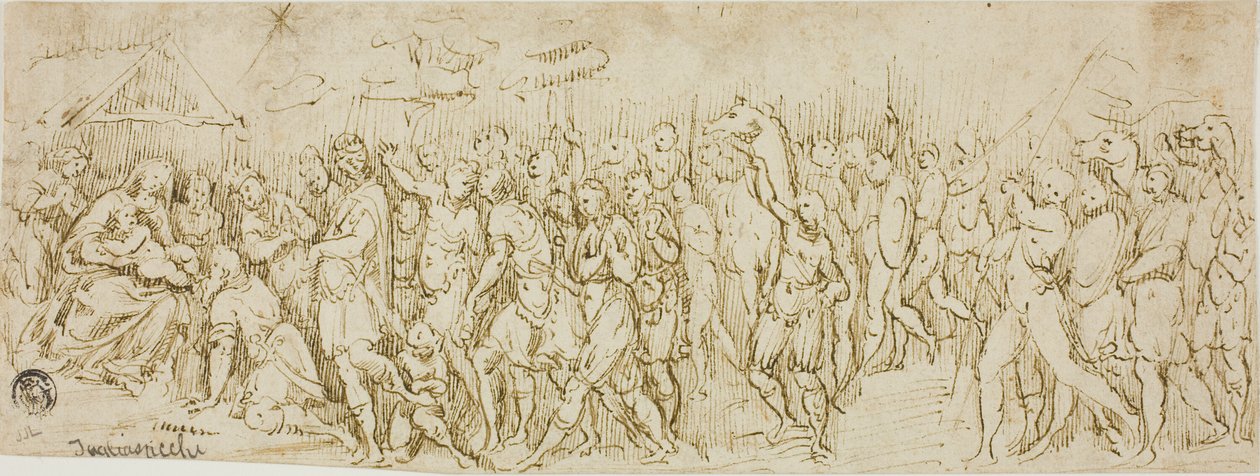 Adoración de los Magos de Lattanzio Gambara