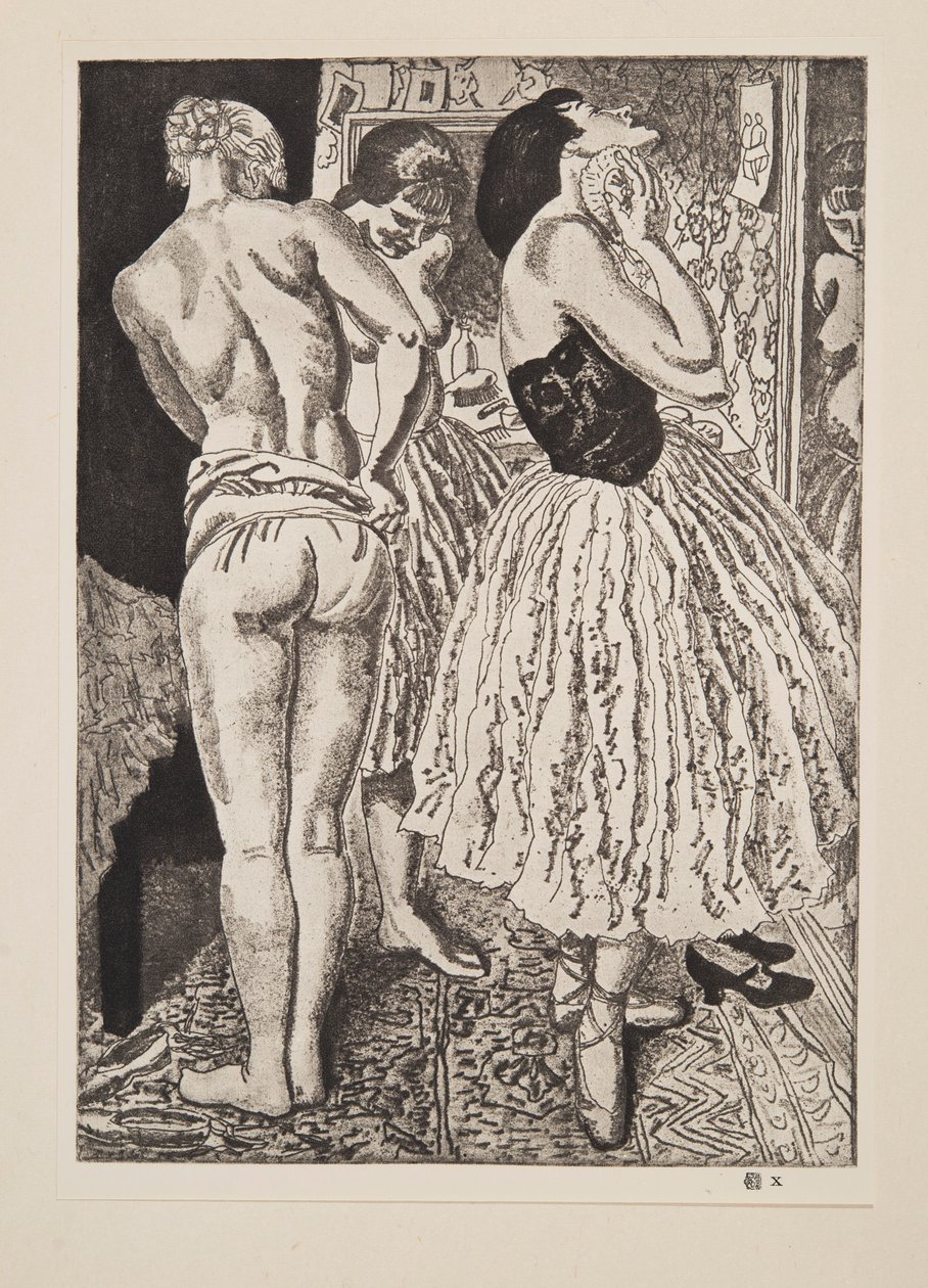 Tres Gracias del Ballet, pub. 1927 de Laura Knight