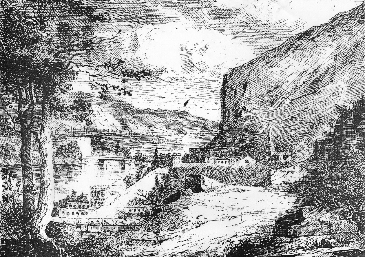 Detalle de una grabado de Laurent Guétal de Laurent Guétal