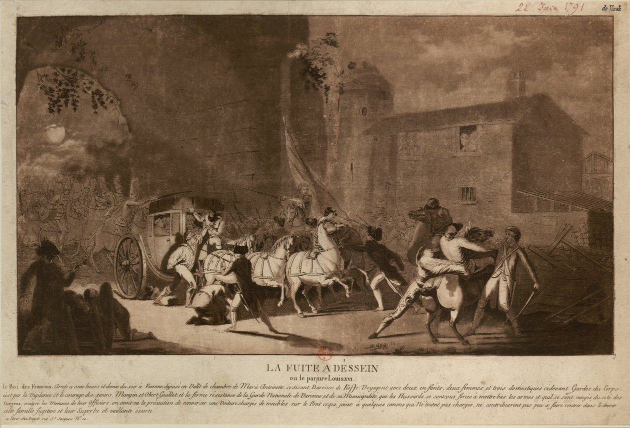 La fuga a Varennes, 1791 de Laurent Guyot
