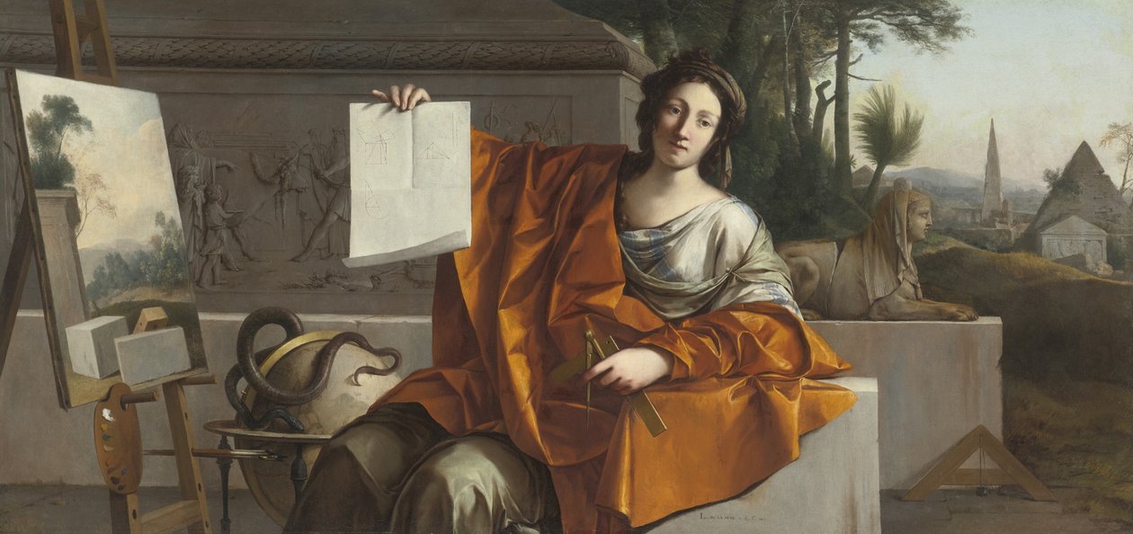Alegoría de la geometría, 1649 de Laurent La Hyre de