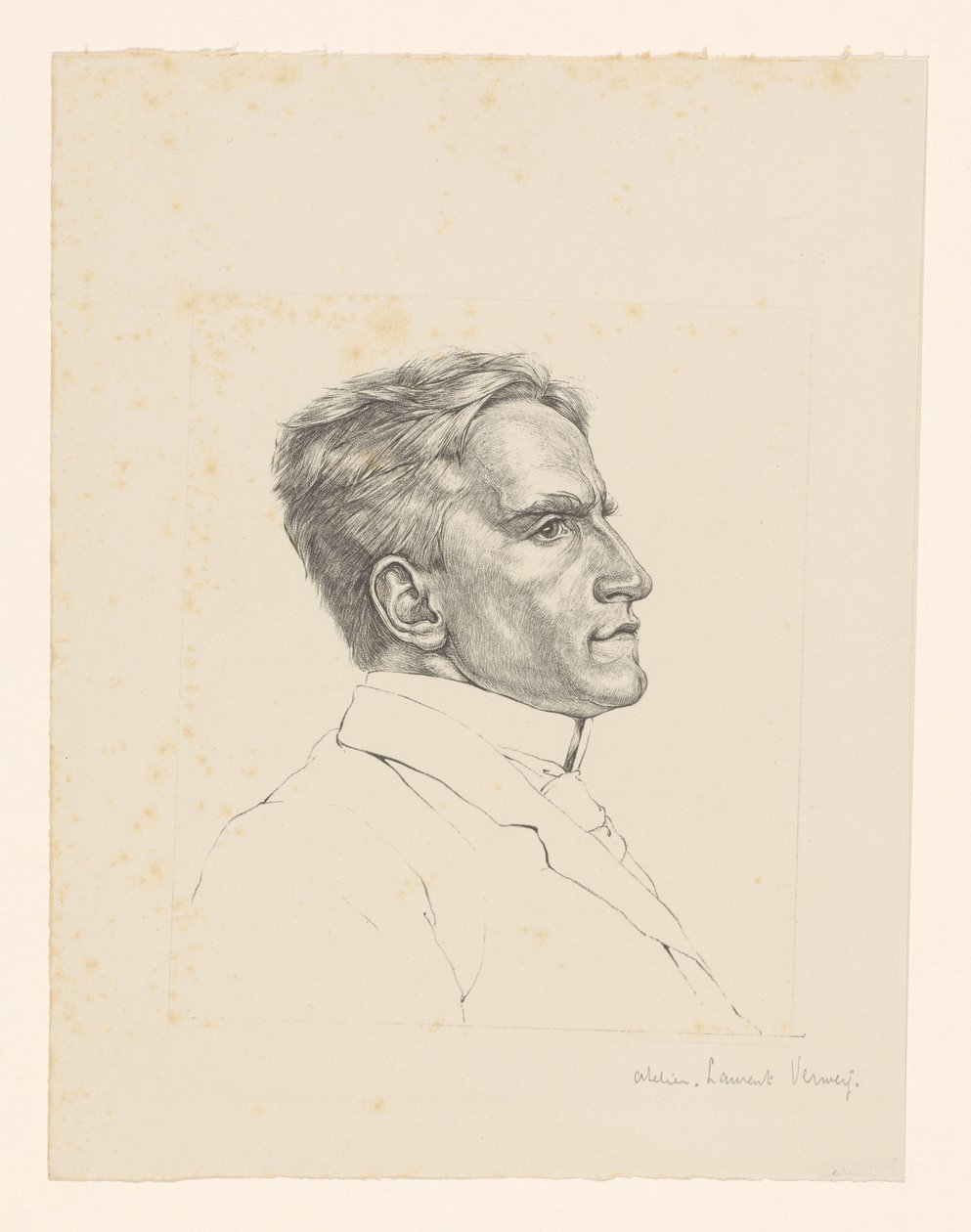 Retrato de un hombre desconocido de Laurent Verwey van Udenhout (workshop of)