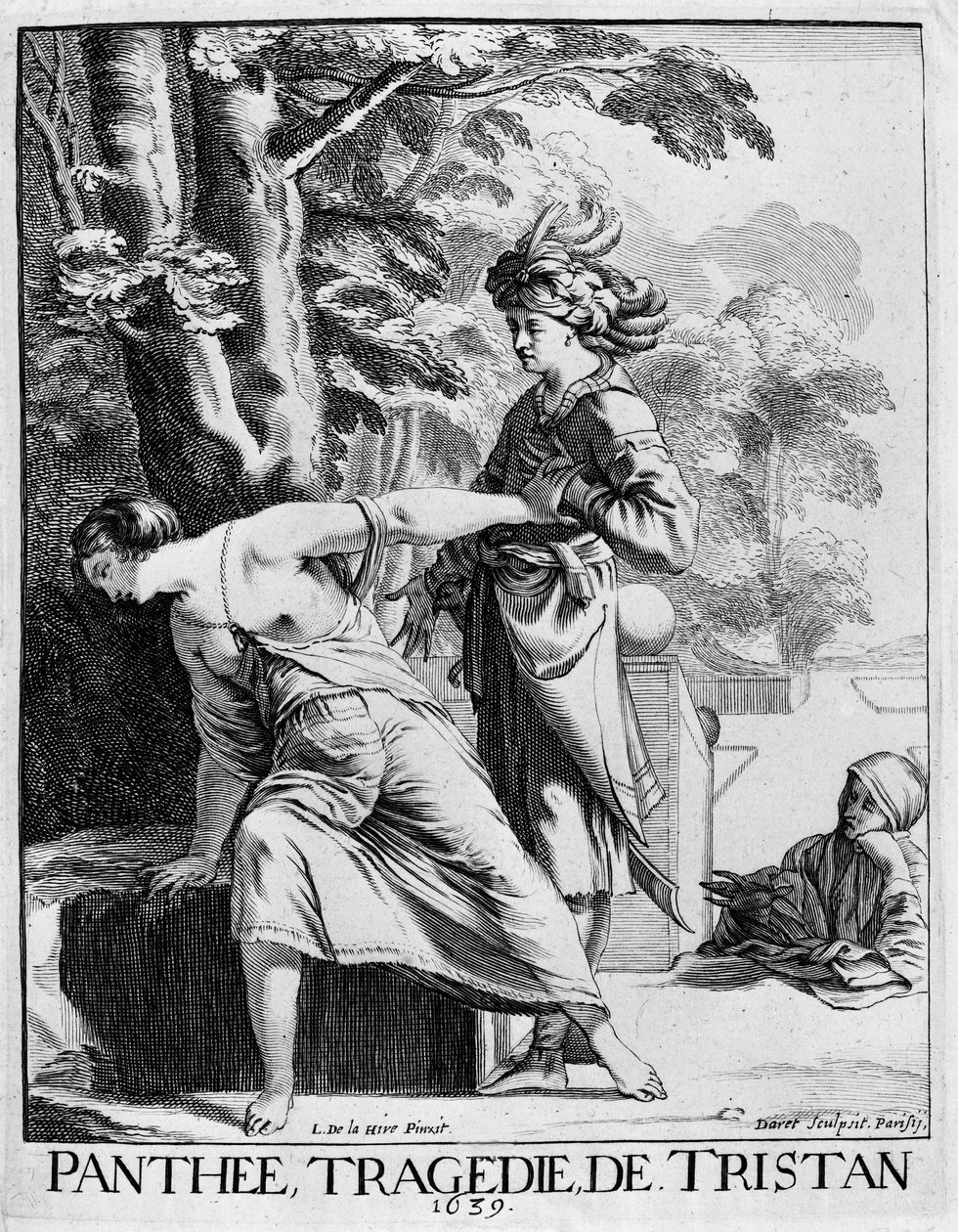 Araspe declarando su pasión a Panthee - Panthee, tragedia de François l
