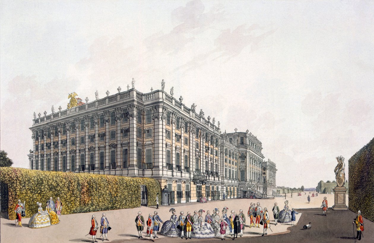 Vista del Palacio de Schoenbrunn, Viena de Laurenz Janscha