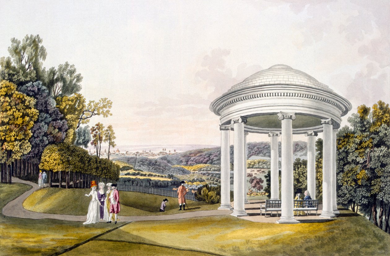 Vista del parque en Neu-Waldeg, Dornbach, Viena, 1792 de Laurenz Janscha