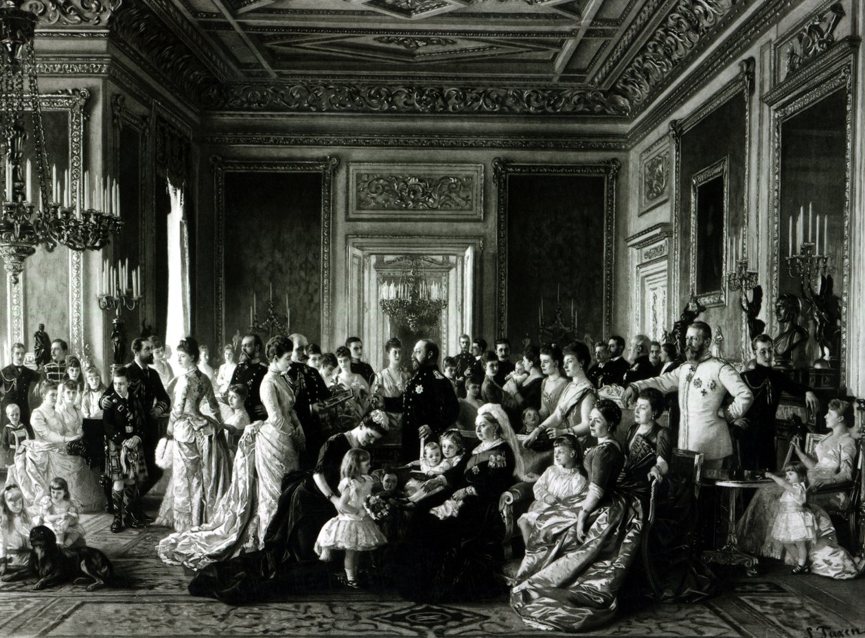 La familia de la Reina Victoria, 1887 de Laurits Regner Tuxen