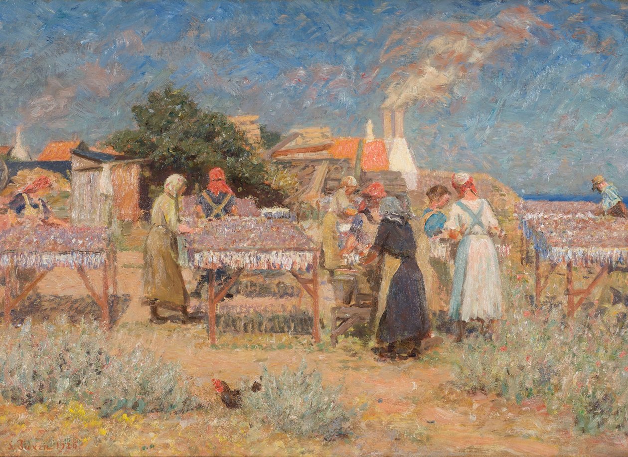 Secado de arenques al sol de Laurits Regner Tuxen