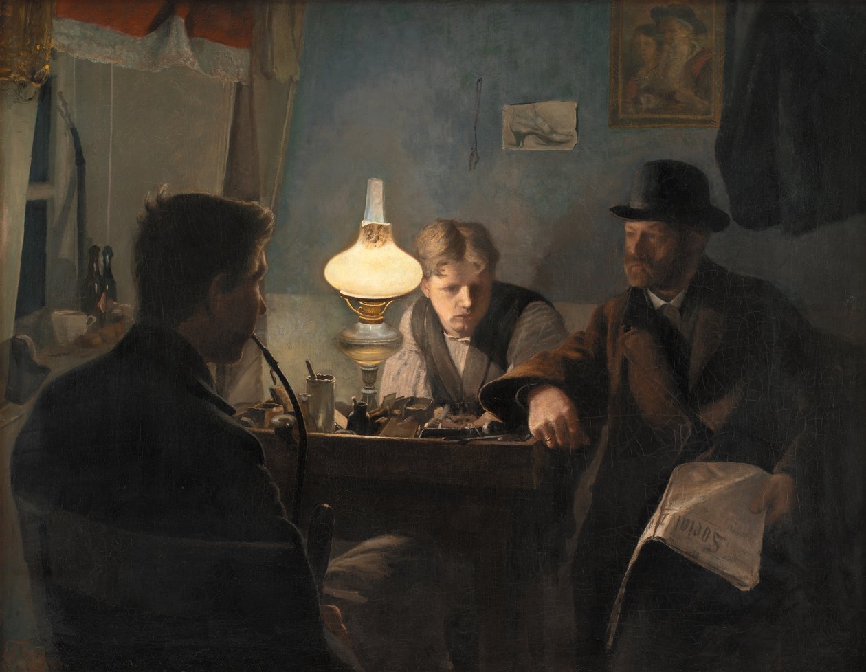 Una visita a la zapatería, 1885 de Laurits Andersen Ring