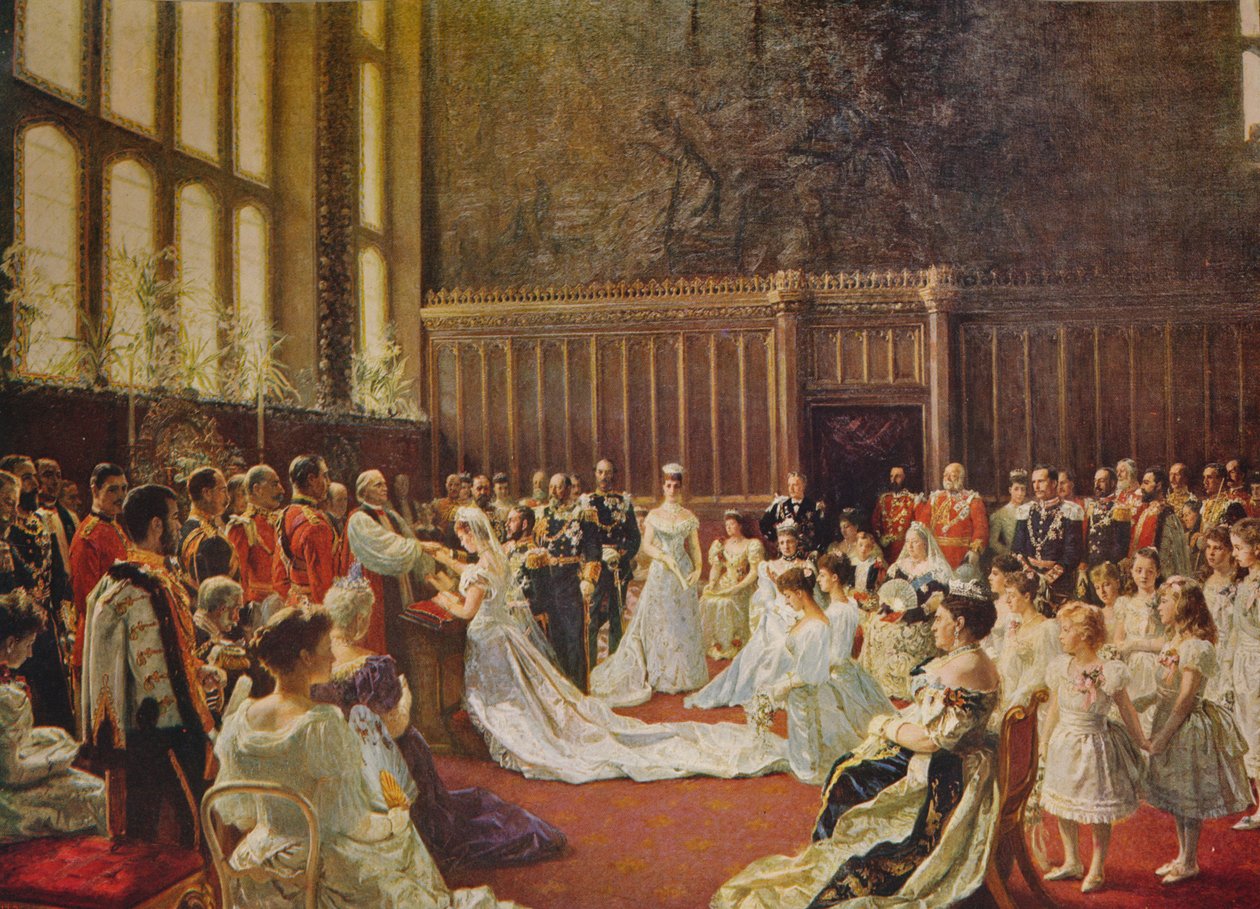 El matrimonio del Rey Jorge V, 1894, c1915 de Laurits Regner Tuxen
