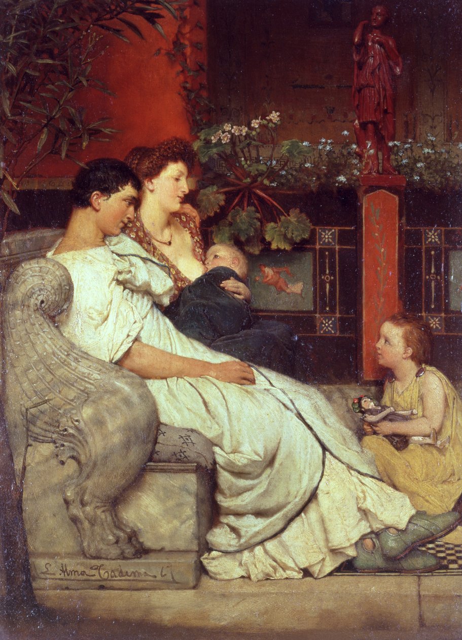 Una familia romana, 1867 de Lawrence Alma Tadema