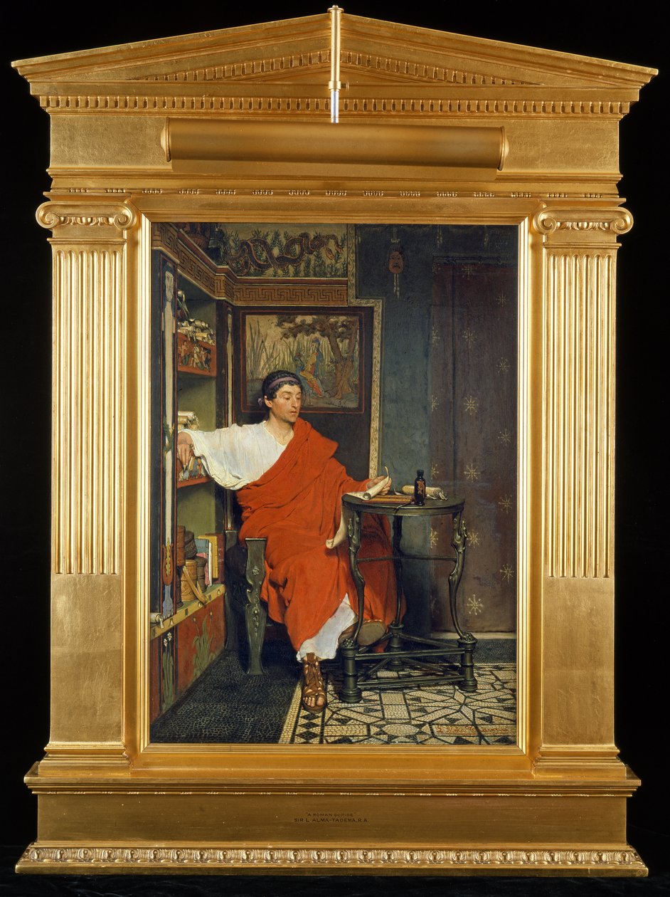 Un Escriba Romano Escribiendo Despachos, 1865 de Lawrence Alma Tadema