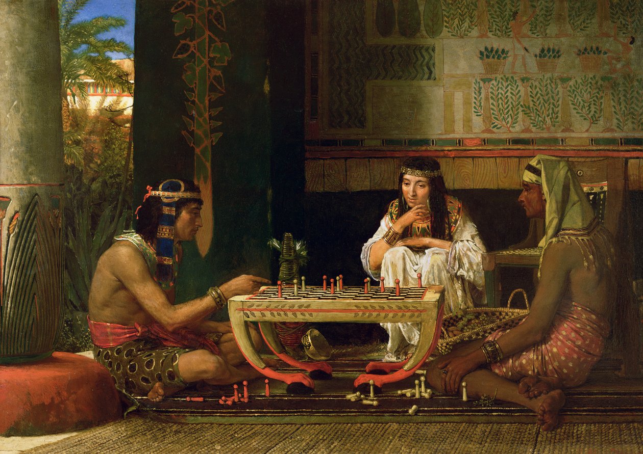 Jugadores de ajedrez egipcios, 1865 de Lawrence Alma Tadema