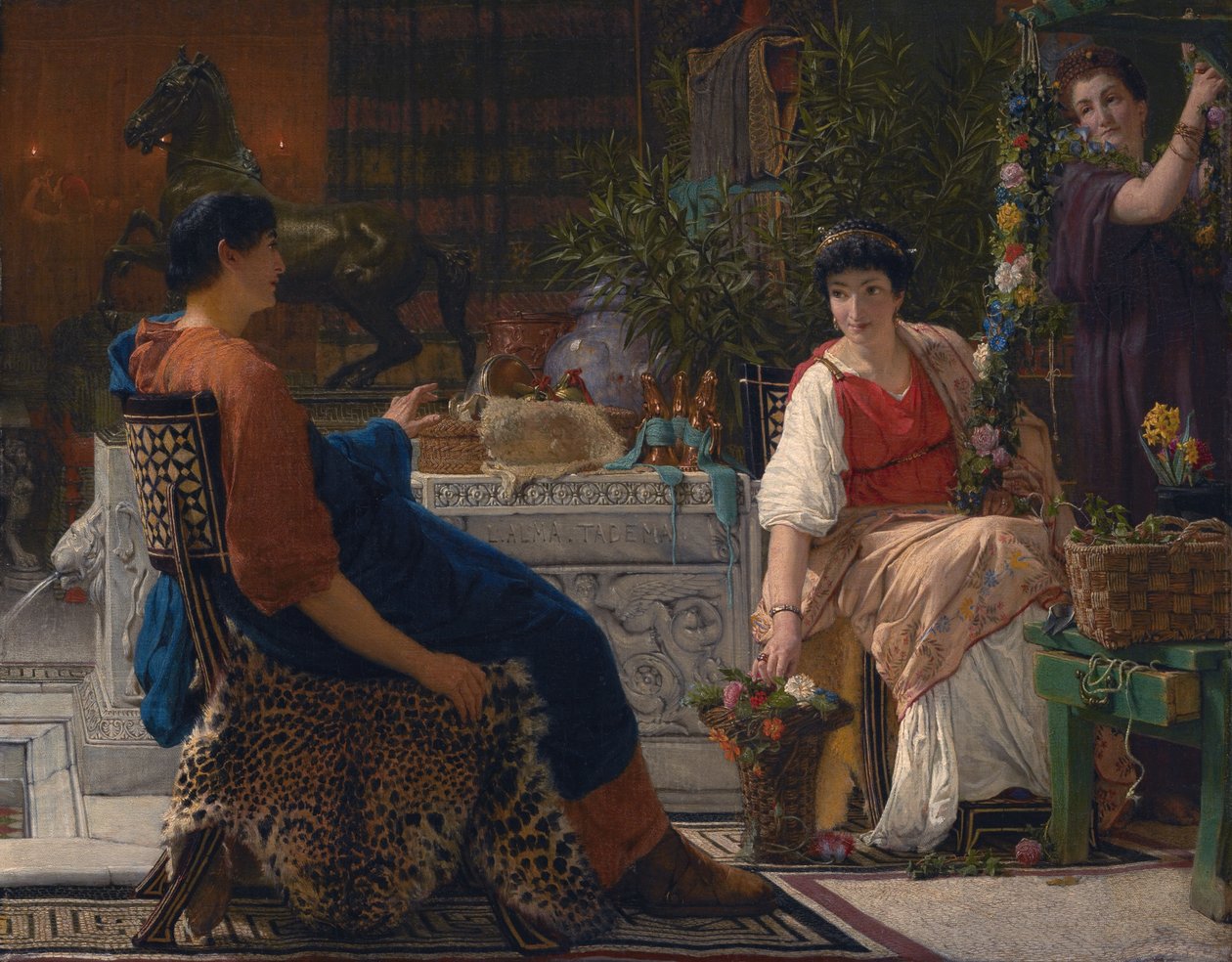 Preparativos para las festividades de Lawrence Alma Tadema