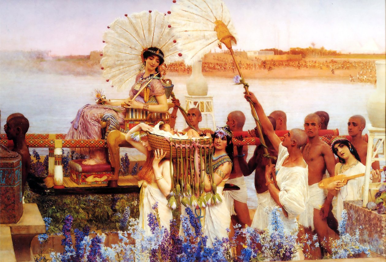 El hallazgo de Moisés de Lawrence Alma Tadema