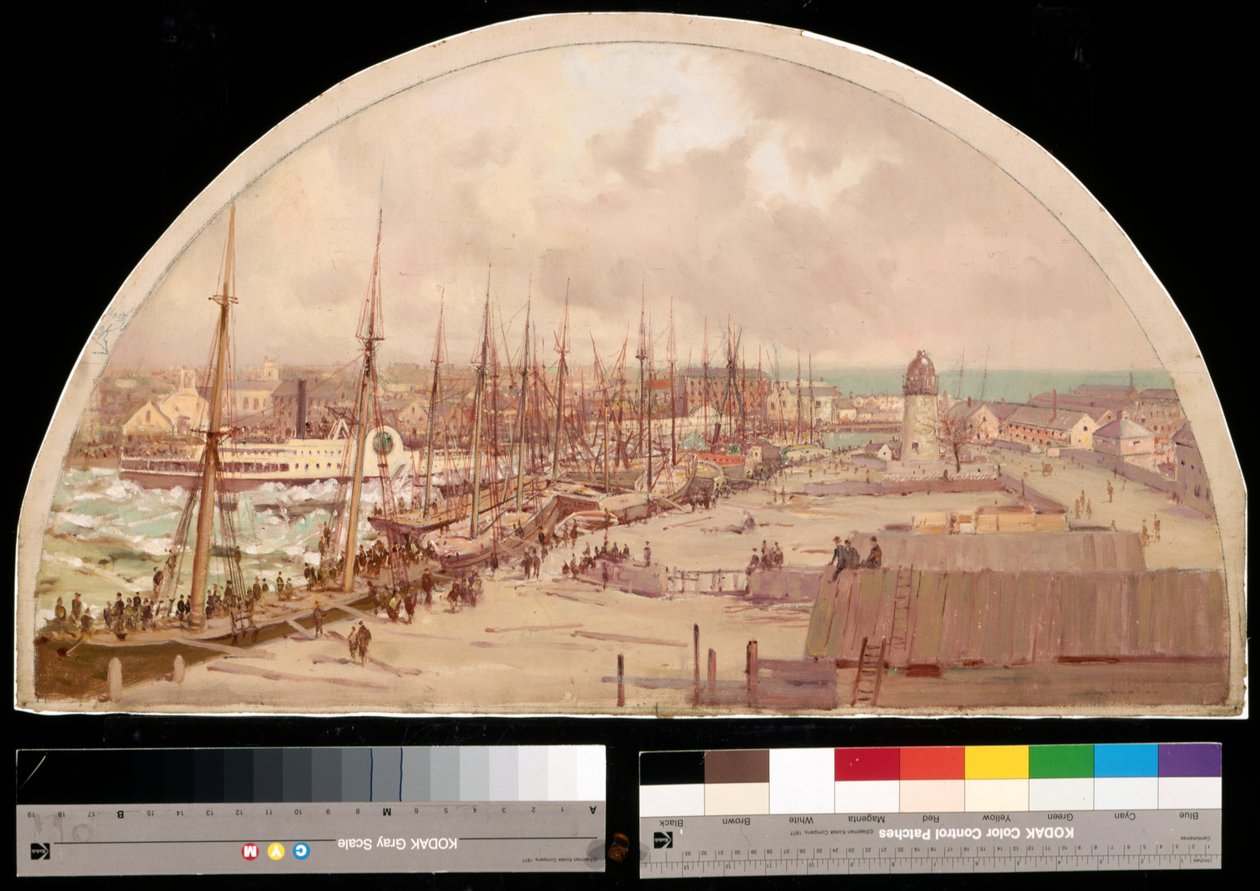 Gran inundación en el río Chicago, 1849, 1900 de Lawrence Carmichael Earle