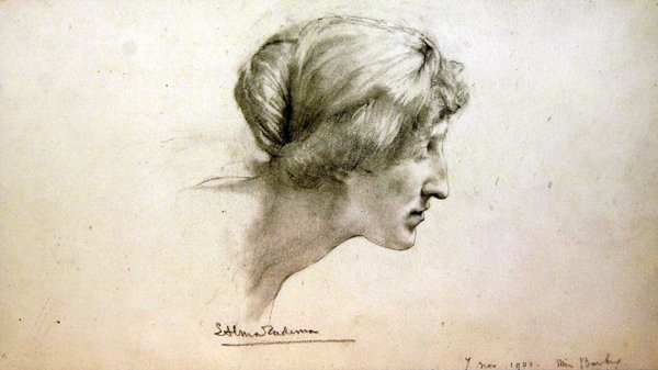 Estudio de retrato de la señorita Barber de Lawrence Alma Tadema