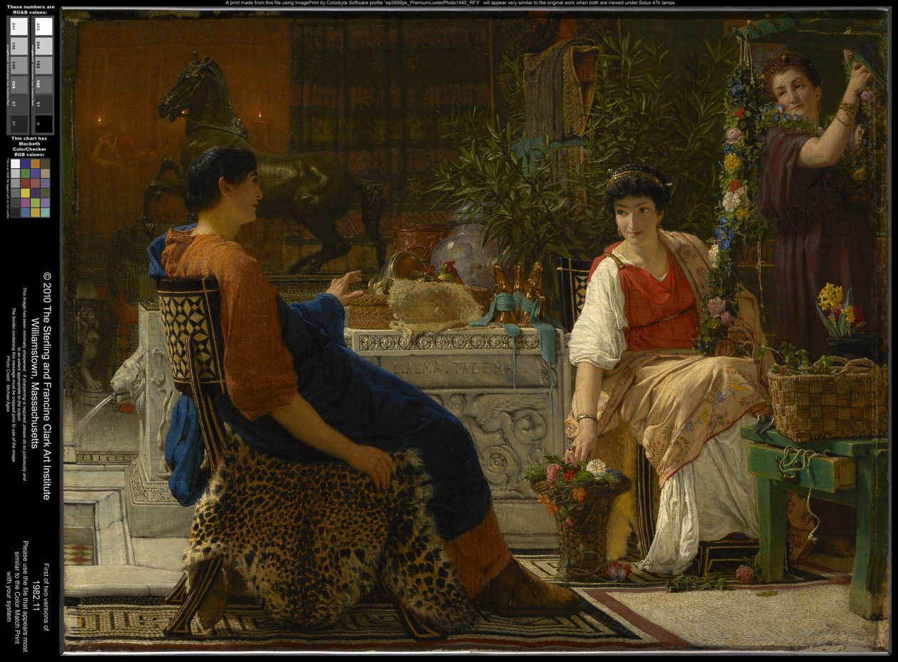 Preparativos para las festividades (La corona floral) de Lawrence Alma-Tadema