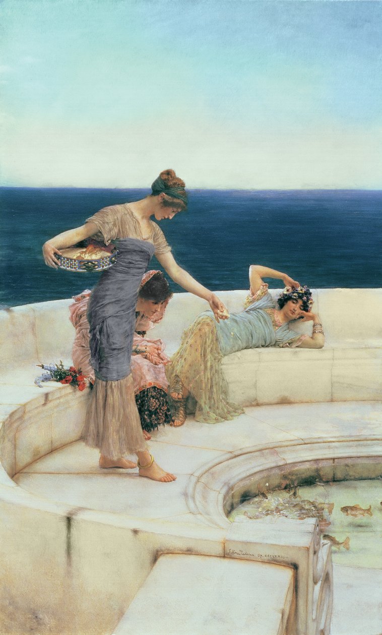 Silver Favourites, c.1903 (óleo sobre tabla) de Lawrence Alma Tadema