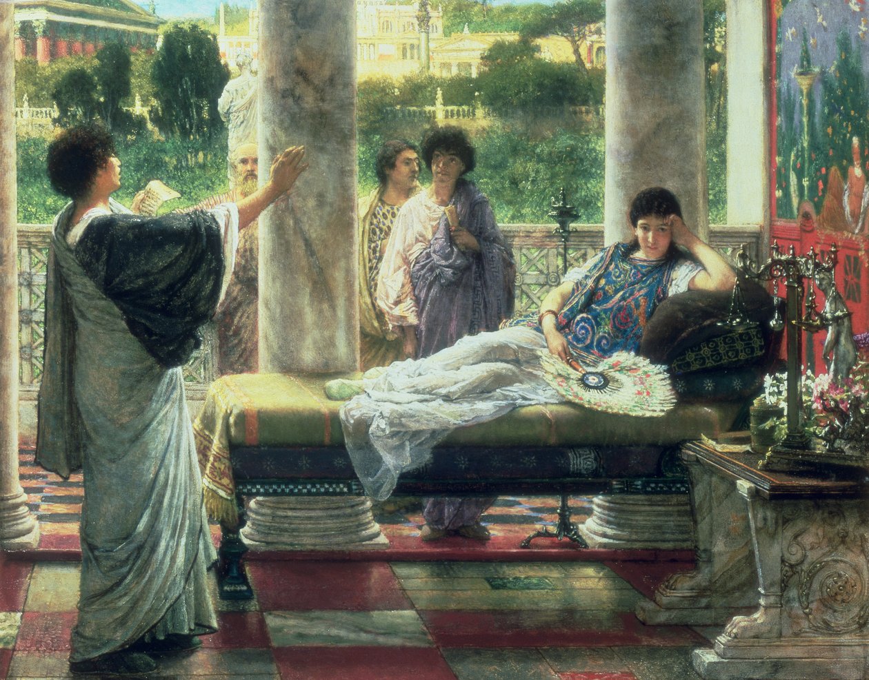 Catulo leyendo sus poemas en la casa de Lesbia, 1870 de Lawrence Alma Tadema