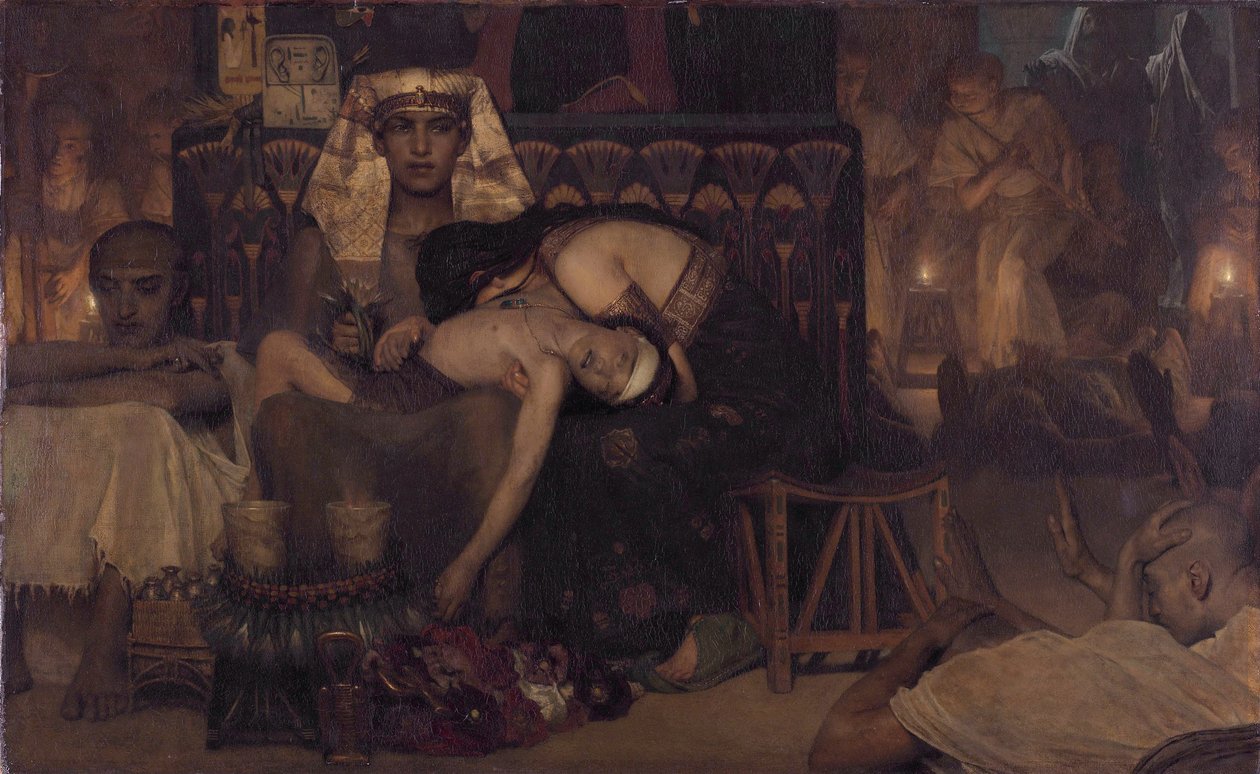 Holandés: Muerte del hijo primogénito del faraón (Ex. 12:29) Muerte del hijo primogénito del faraón (Ex. 12:29 de Lawrence Alma Tadema