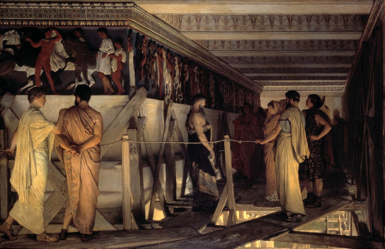 Feidias y el friso del Partenón de Lawrence Alma Tadema