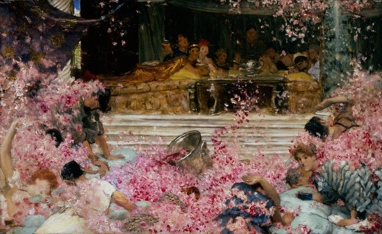 Estudio para Las rosas de Heliogábalo, c.1888 (óleo sobre lienzo) de Lawrence Alma Tadema