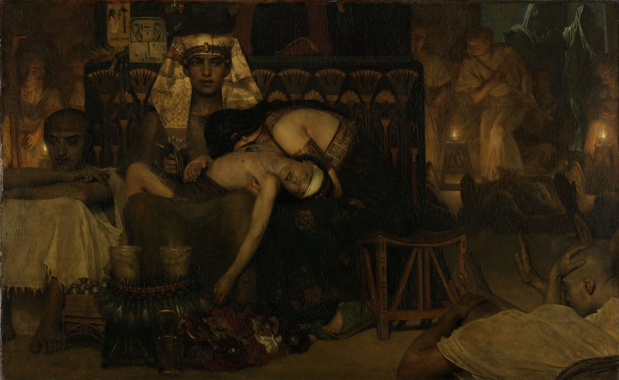La muerte del primogénito del faraón de Lawrence Alma Tadema