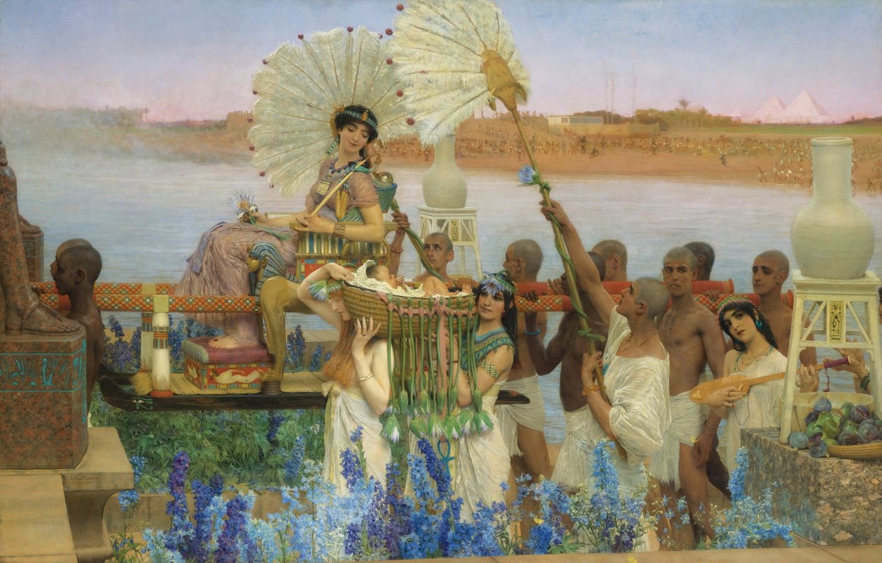 El hallazgo de Moisés de Lawrence Alma Tadema
