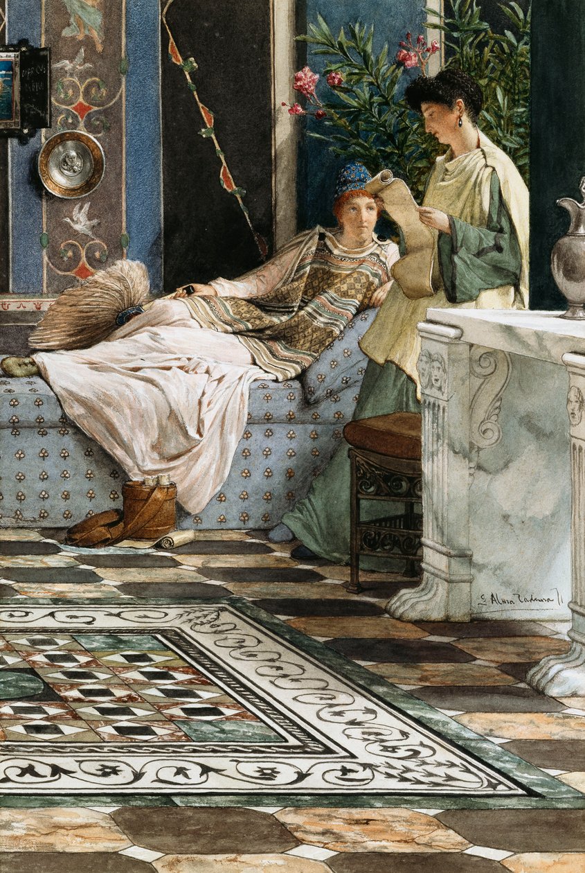 La carta de un ausente, 1871 de Lawrence Alma Tadema