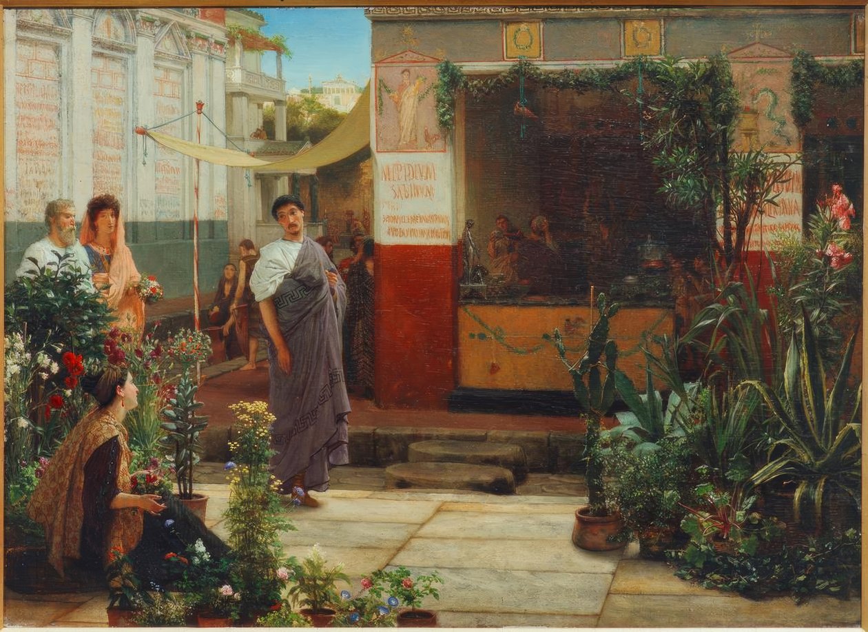 El mercado de flores de Lawrence Alma Tadema
