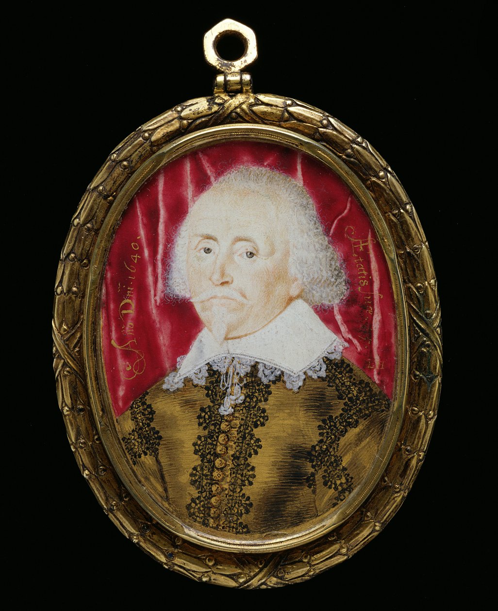 Retrato en miniatura de un hombre desconocido, 1640 de Lawrence Hilliard