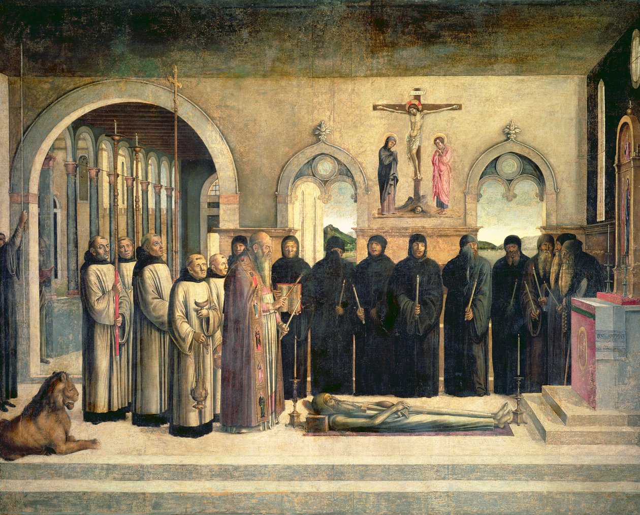 El funeral de San Jerónimo, c.1470-1472 de Lazzaro Bastiani