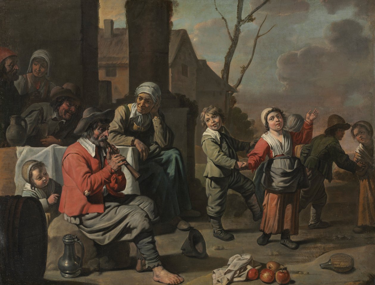 Niños campesinos bailando, 1650s de Le Nain