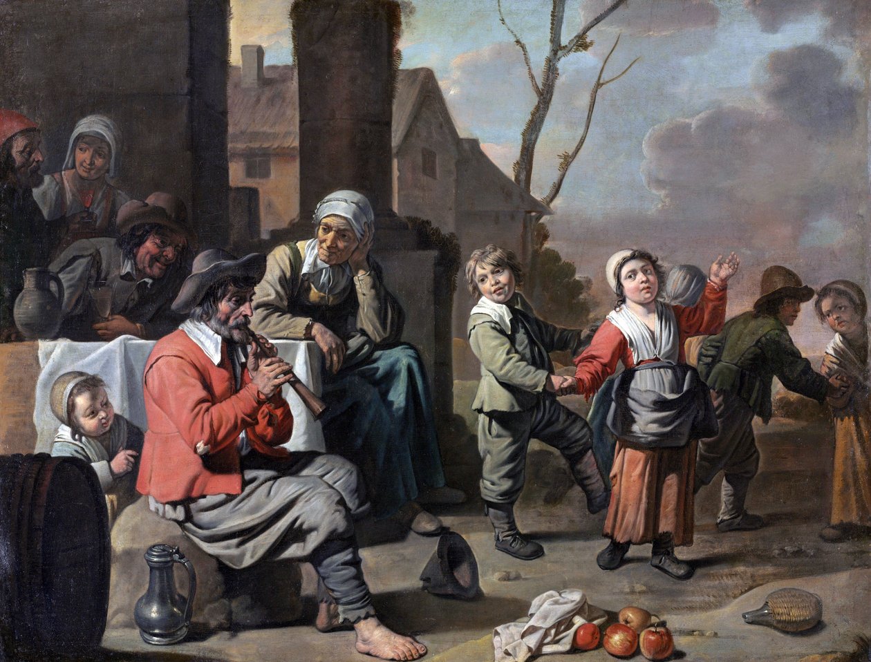 Círculo de Le Nain - Niños campesinos bailando, 1650sFXD de Le Nain Brothers