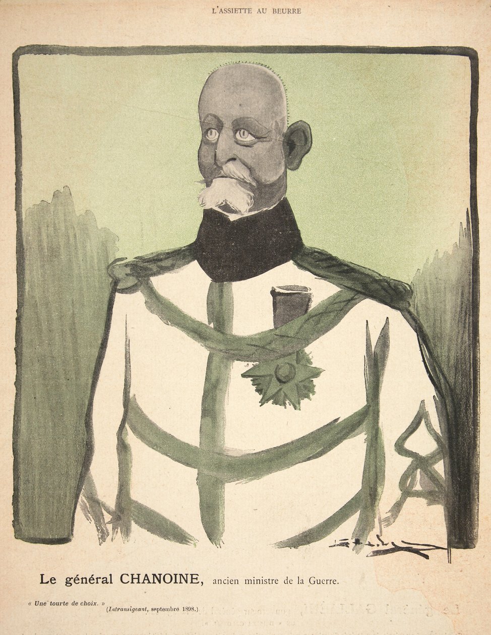 El general Chanoine, antiguo ministro de la Guerra, ilustración de "L