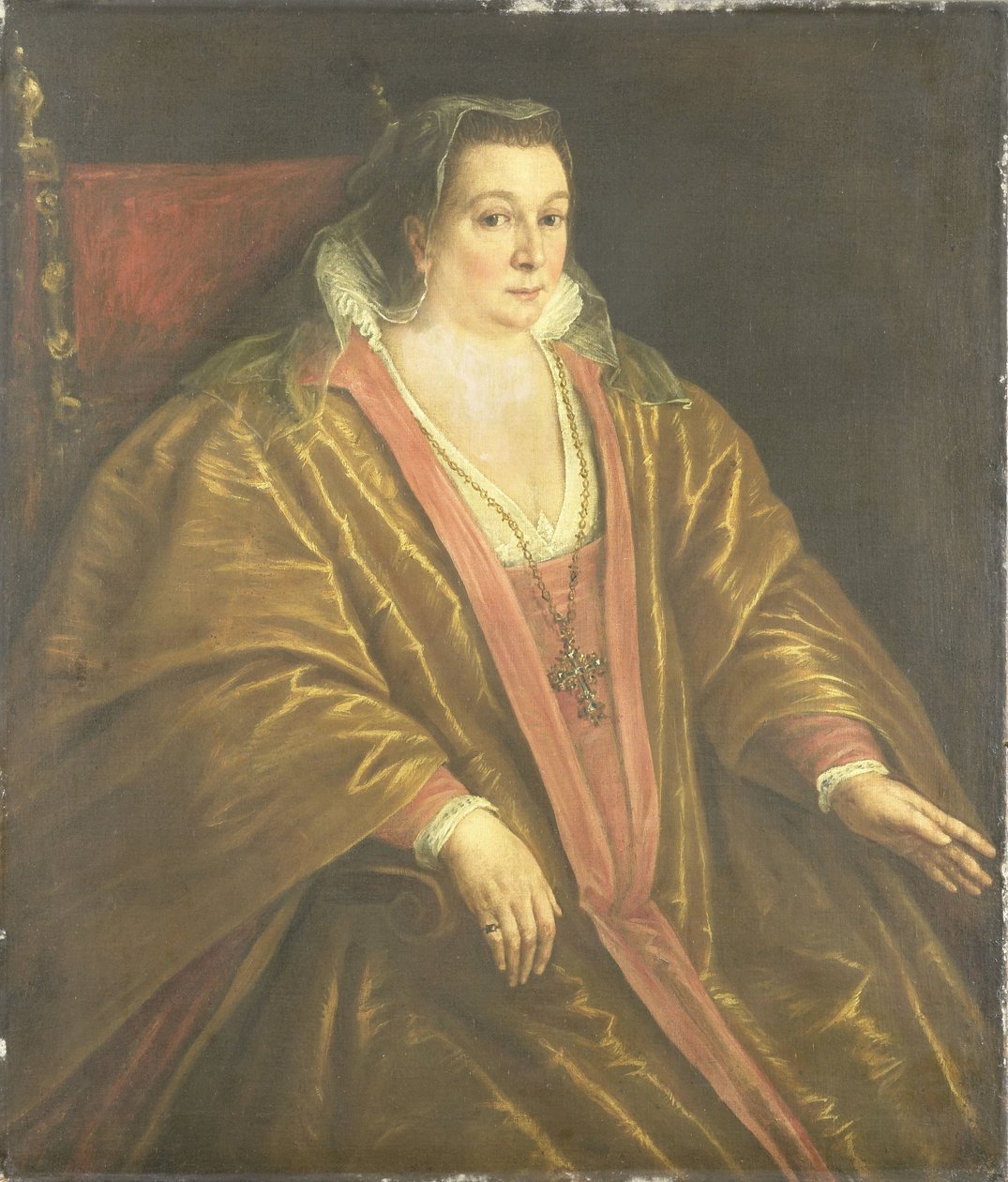 Retrato de mujer, probablemente Morosina Morosini, esposa de Marino Grimani, dux de Venecia de Leandro Bassano (workshop of)