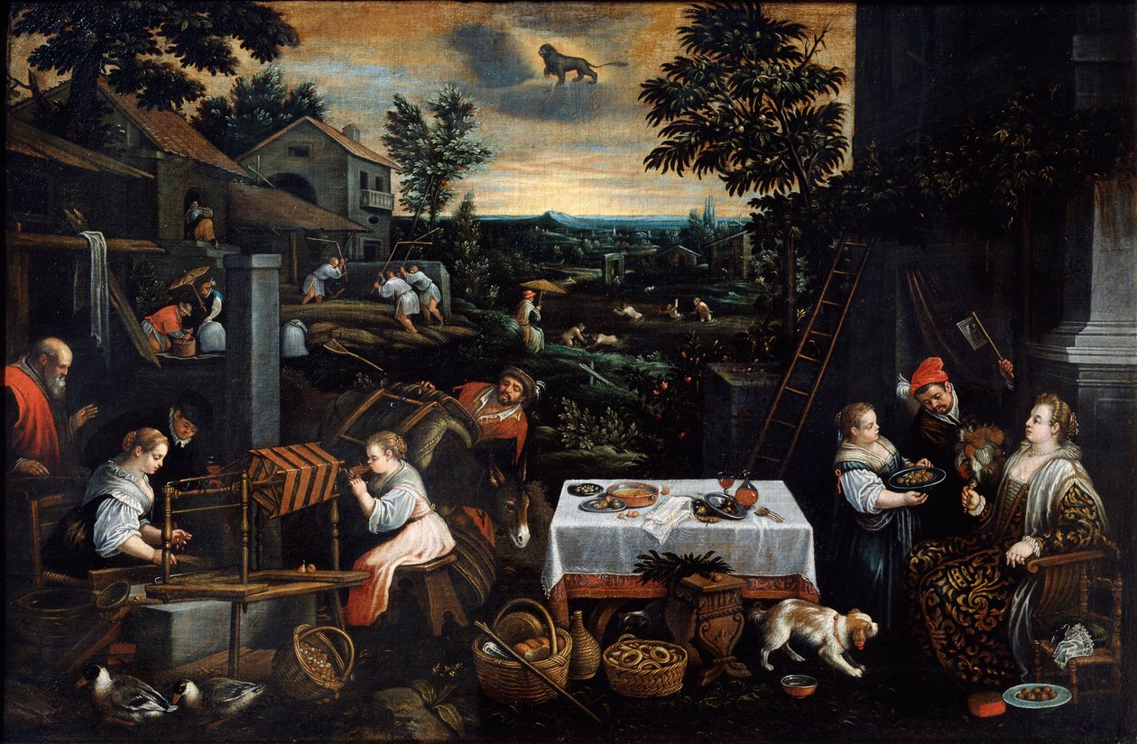 Julio de la serie Las Estaciones, finales del siglo XVI o principios del XVII de Leandro Bassano