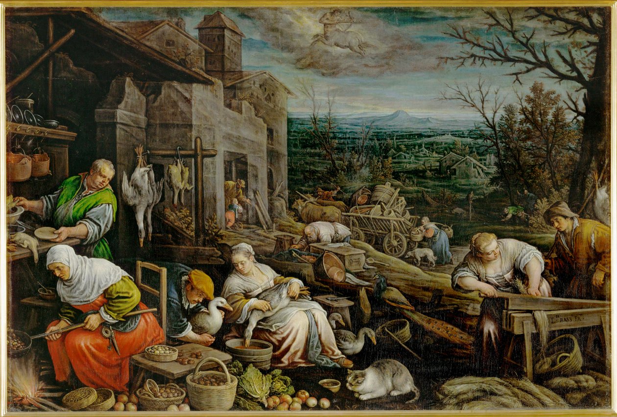 Noviembre (pintura sobre lienzo) de Leandro da Ponte Bassano